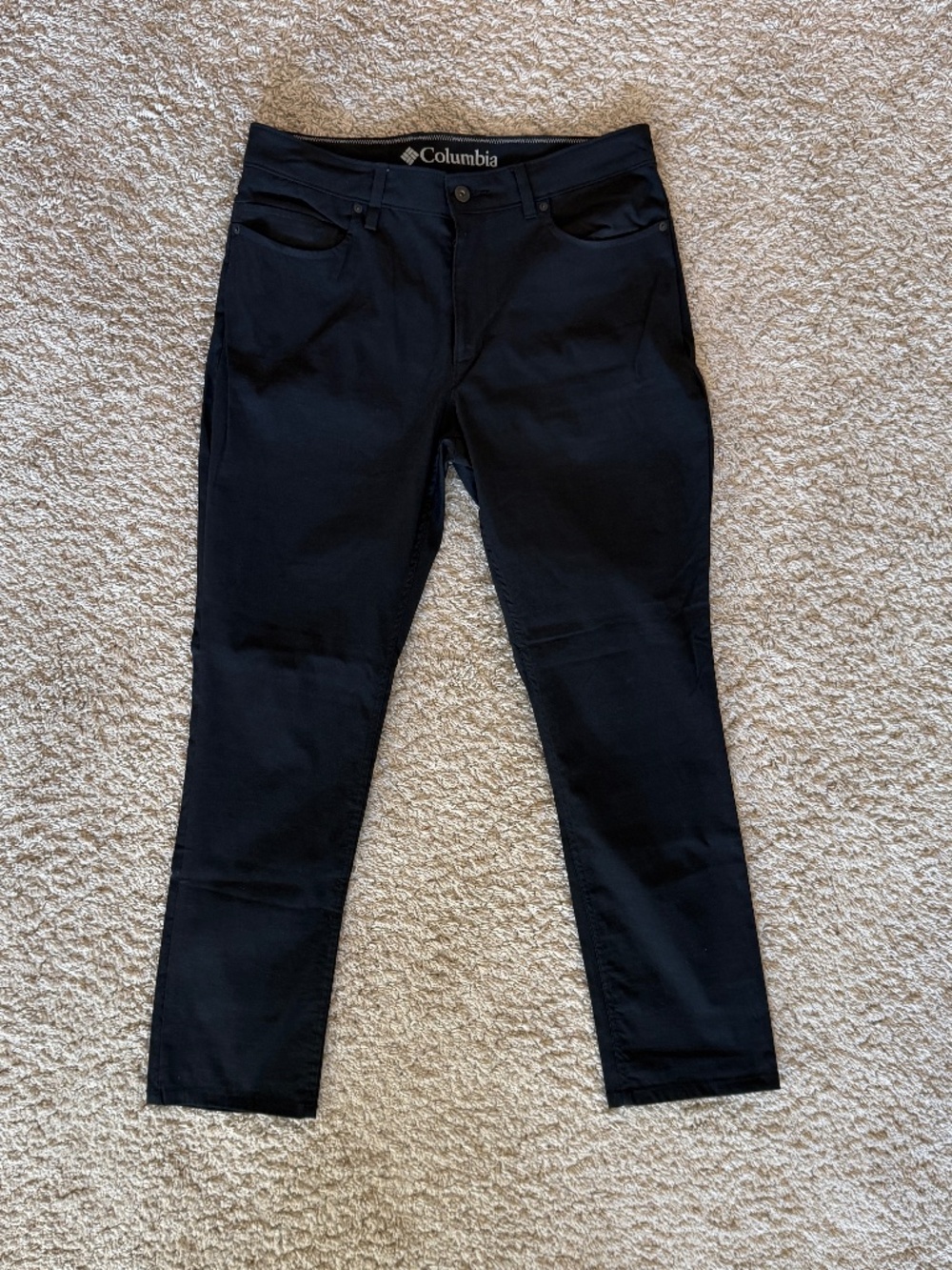 Columbia Men's Black Stretch Nylon 5 Pocket Pants 32x30